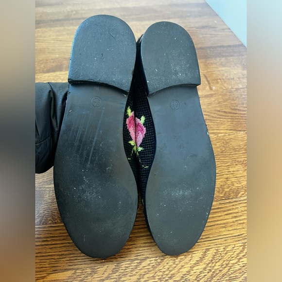 LARKSPUR COLLECTION Vintage Floral Needlepoint Embroidered Loafers Coquette 6.5‎ - Picture 6 of 9